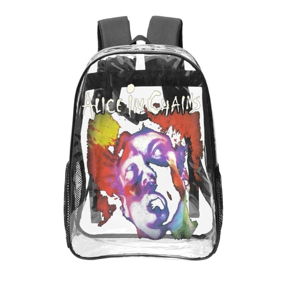 Alice In Chains Facelift Band Logo Transparent Backpack Fashion Travel Backpack Laptop Backpack 16ch