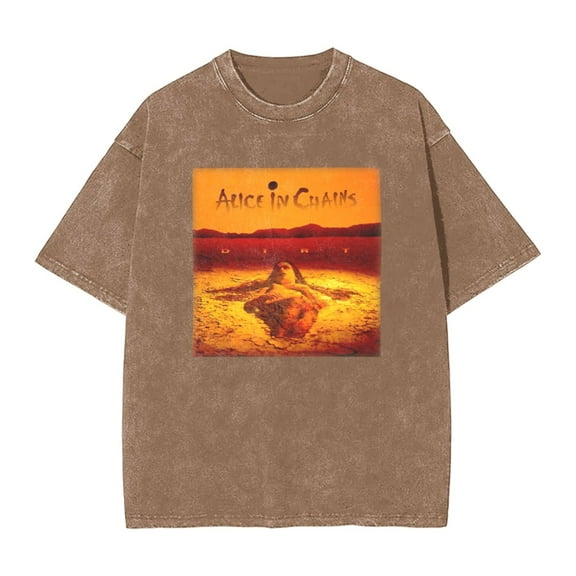 Alice In Chains Men'S Vintage Oversized Short Sleeve Casual T Shirts Loose Tees Top Small