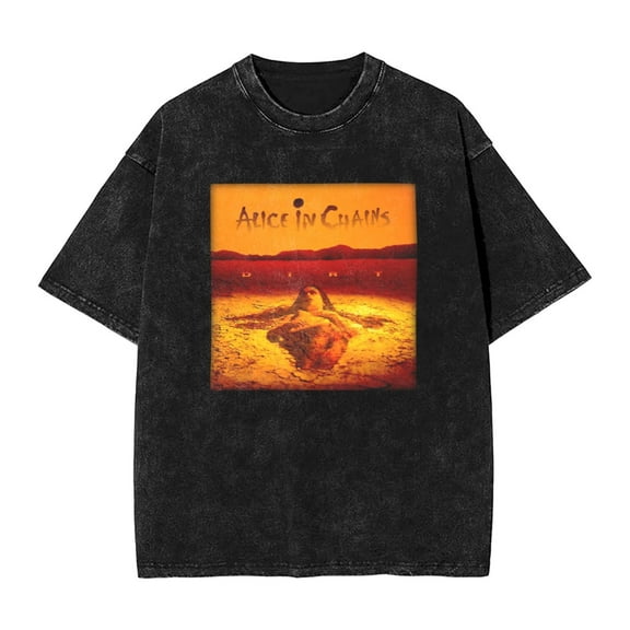 Alice In Chains Men'S Vintage Oversized Short Sleeve Casual T Shirts Loose Tees Top Small