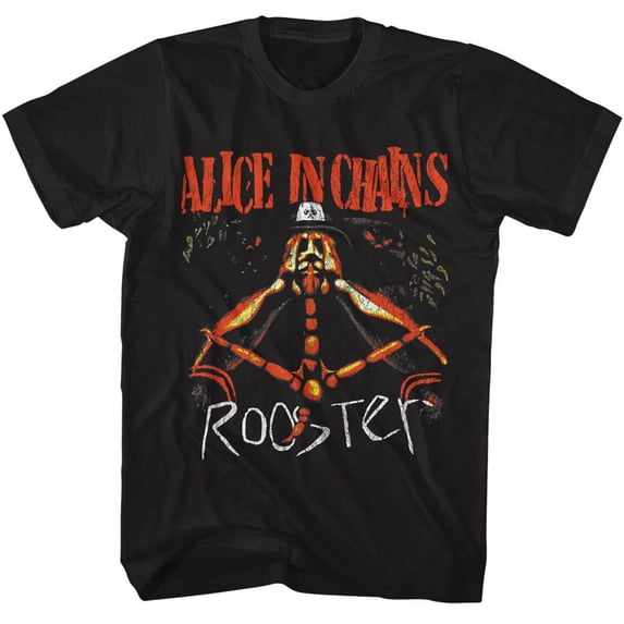 Alice In Chains Rooster Black Adult T-Shirt Lt