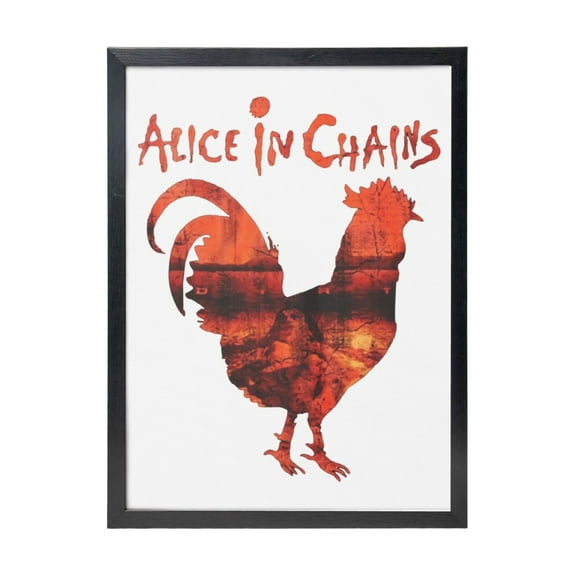 Alice In Chains Rooster Dirt Layne Staley Rock Black Framed Canvas Wall Art Fashion Decor, 12x16in Wall Decor For Living Room, Bedroom, Office