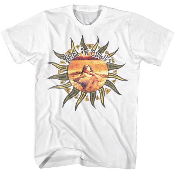 Alice In Chains Sun White Adult T-Shirt 2Xl
