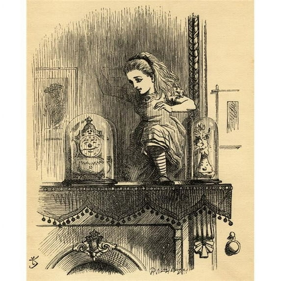 Alice In The Looking-Glass House. Illustration By Sir John Tenniel 1820-1914.