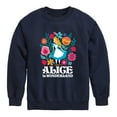 thumbnail image 1 of Alice In Wonderland - Alice In Wonderland Flower Art - Toddler And Youth Crewneck Fleece Sweatshirt, 1 of 5