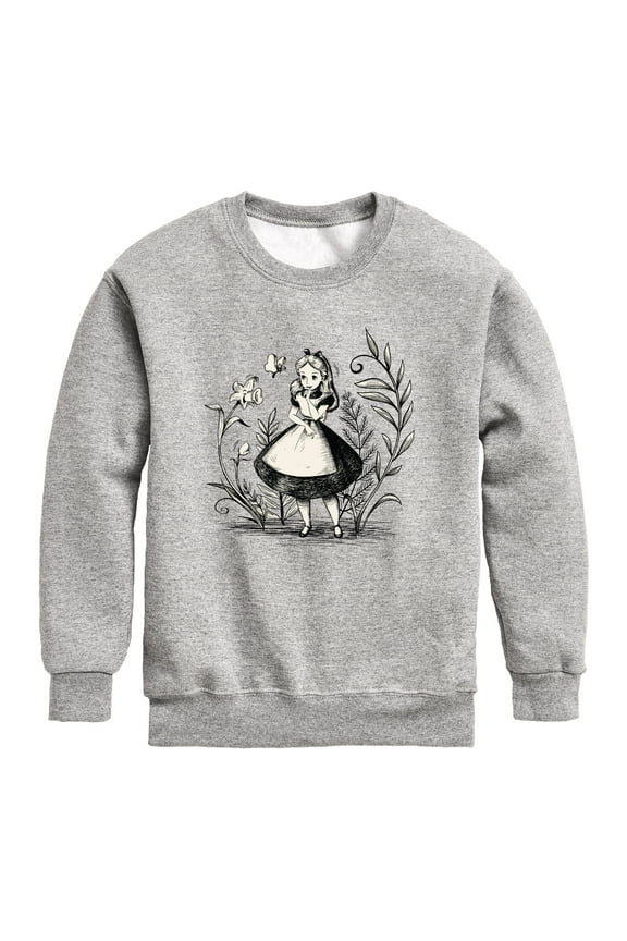 - Alice Sketch - Toddler And Youth Crewneck Fleece Sweatshirt