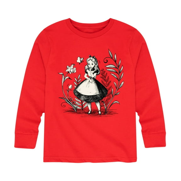 Alice In Wonderland - Alice Sketch - Toddler And Youth Long Sleeve Graphic T-Shirt