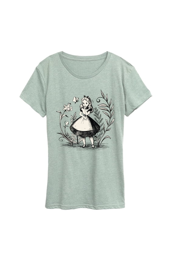 - Alice Sketch - Women's Short Sleeve Graphic T-Shirt