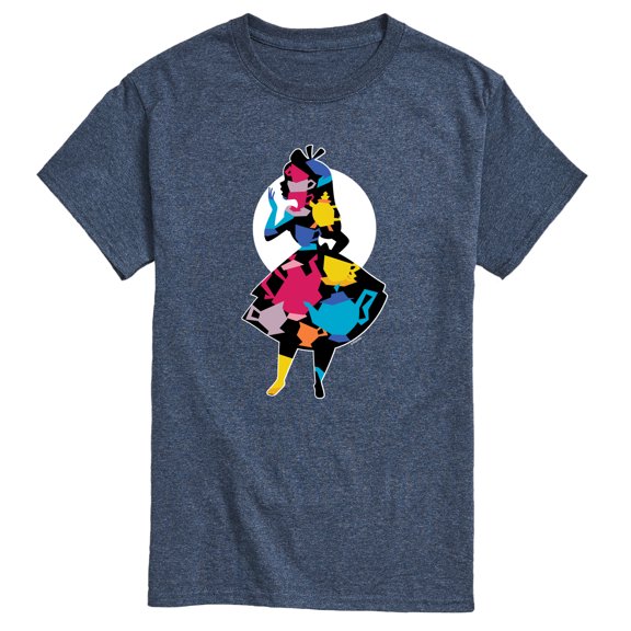 Alice In Wonderland - Alice Teacup Silhouette - Men's Short Sleeve Graphic T-Shirt