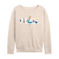 thumbnail image 1 of Alice In Wonderland - Women's Lightweight French Terry Wide Neck Long Sleeve Graphic Shirt, 1 of 5
