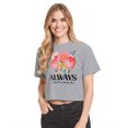thumbnail image 1 of Alice In Wonderland - Always Curious - Juniors Cropped Cotton Blend T-Shirt, 1 of 5