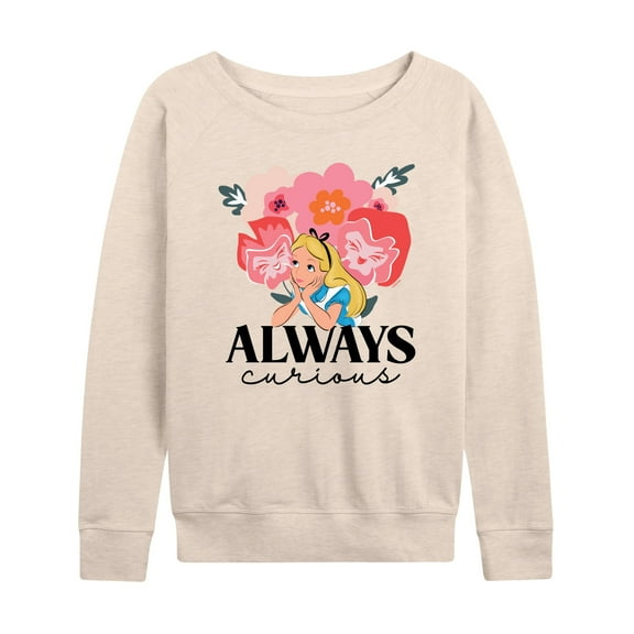 Alice In Wonderland - Always Curious - Women's Lightweight French Terry Long Sleeve Shirt