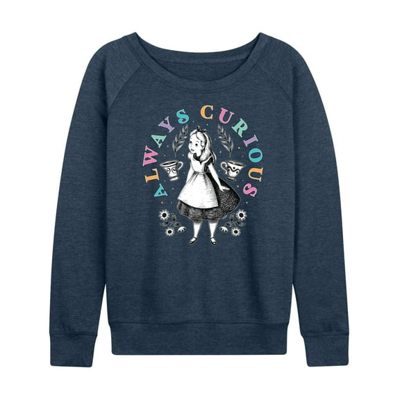 Alice In Wonderland - Always Curious - Women's Lightweight French Terry Long Sleeve Shirt