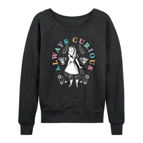 Alice In Wonderland - Always Curious - Women's Lightweight French Terry Long Sleeve Shirt