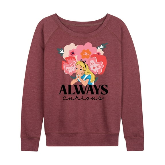 Alice In Wonderland - Always Curious - Women's Lightweight French Terry Long Sleeve Shirt