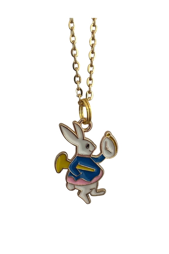 In Wonderland Cartoon Rabbit Pendant Necklace