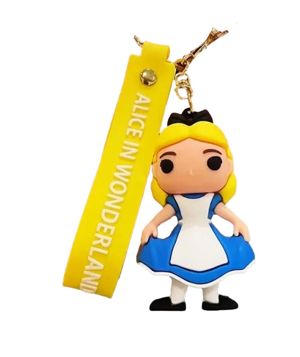 Alice In Wonderland Character Silicone 3D Charm Keychain Keyring