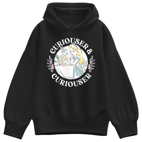 Alice In Wonderland - Curiouser And Curiouser Women's Oversized Fleece Hoodie Sweatshirt
