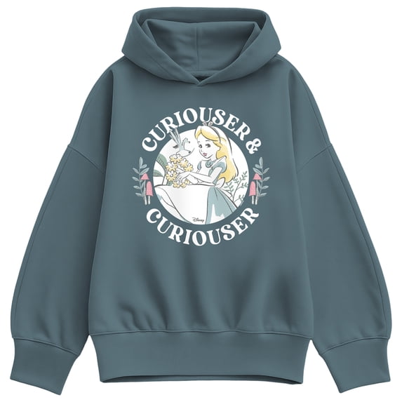 Alice In Wonderland - Curiouser And Curiouser Women's Oversized Fleece Hoodie Sweatshirt