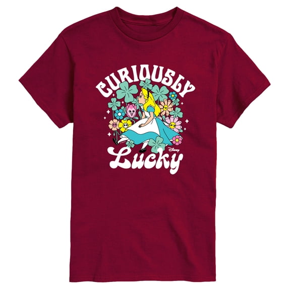 Alice In Wonderland - Curiously Lucky - Men's Short Sleeve Graphic T-Shirt