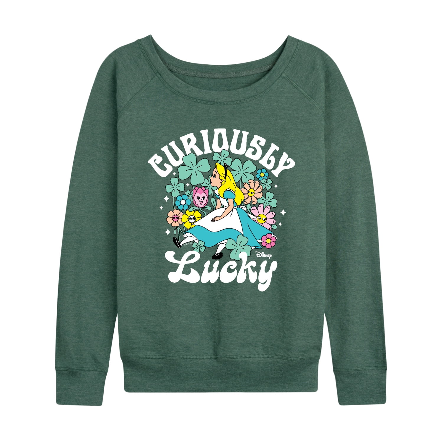 Alice In Wonderland - Curiously Lucky - Women's French Terry Long ...