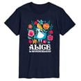 thumbnail image 1 of Alice In Wonderland - Floral Design - Men's  Short Sleeve Graphic T-Shirt, 1 of 4