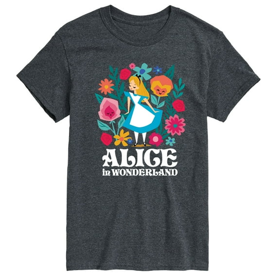 Alice In Wonderland - Floral Design - Men's  Short Sleeve Graphic T-Shirt