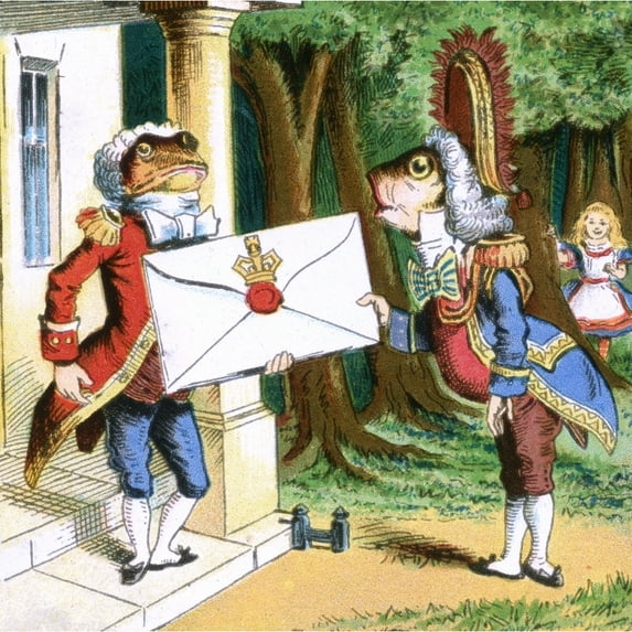 Alice In Wonderland, Frog And Fish Footmen Poster Print By Mary Evans Picture Library (18 X 18)