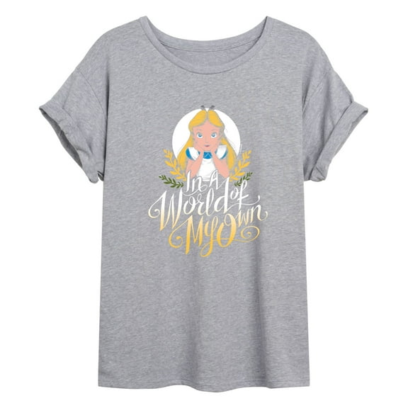 Alice In Wonderland - In A World Of My Own - Juniors Ideal Flowy Muscle T-Shirt