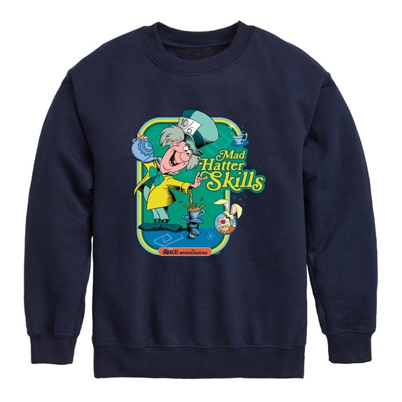 Alice In Wonderland - Mad Hatter Skills - Toddler And Youth Crewneck Fleece Sweatshirt