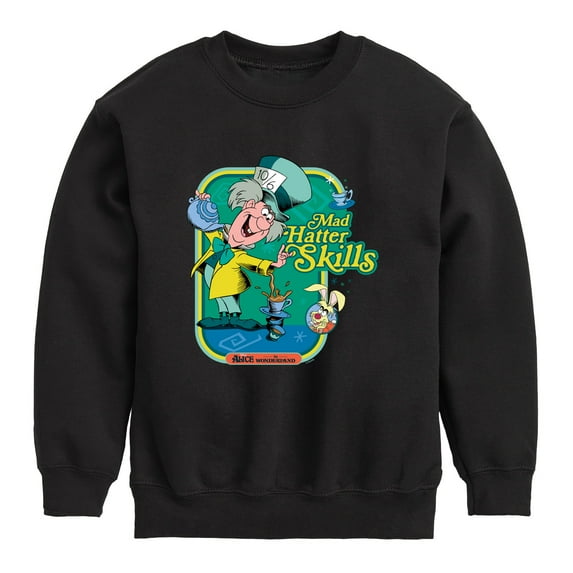 Alice In Wonderland - Mad Hatter Skills - Toddler And Youth Crewneck Fleece Sweatshirt