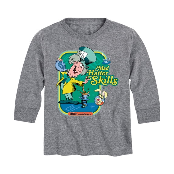 Alice In Wonderland - Mad Hatter Skills - Toddler And Youth Long Sleeve Graphic T-Shirt