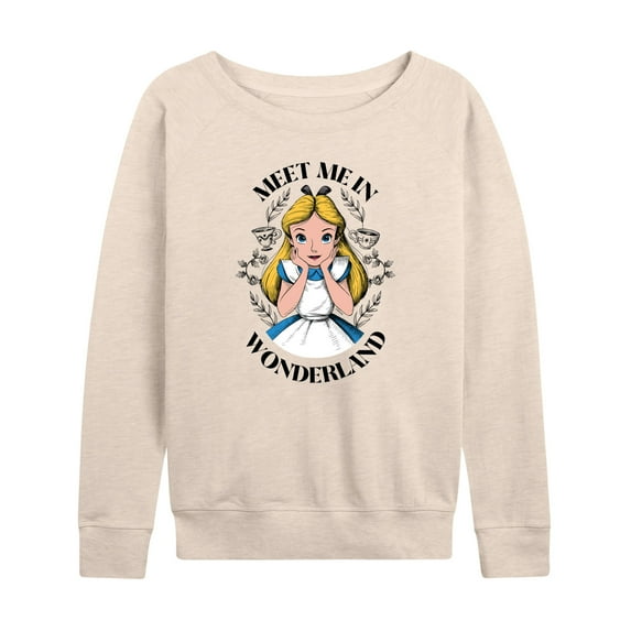 Alice In Wonderland - Meet Me in Wonderland - Women's Lightweight French Terry Long Sleeve Shirt