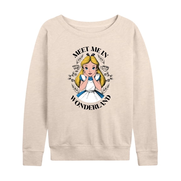 Alice In Wonderland - Meet Me in Wonderland - Women's Lightweight French Terry Long Sleeve Shirt