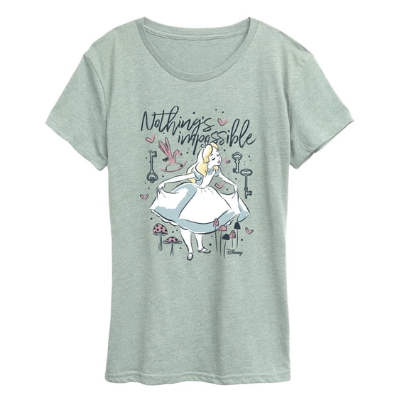 Alice In Wonderland - Nothing's Impossible - Women's Short Sleeve Graphic T-Shirt