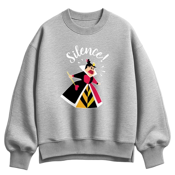 Alice In Wonderland - Queen Of Hearts Silence Women's Oversized Fleece Crew Sweatshirt