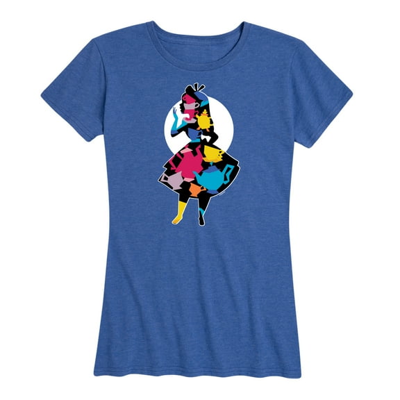 Alice In Wonderland - Teacup Silhouette - Women's Short Sleeve Graphic T-Shirt