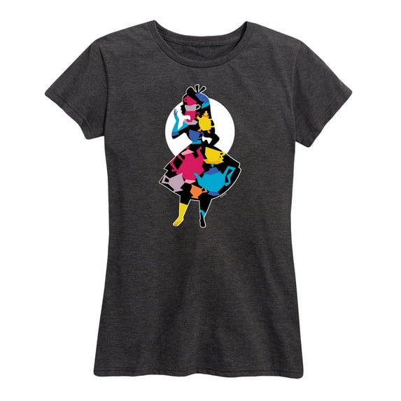 Alice In Wonderland - Teacup Silhouette - Women's Short Sleeve Graphic T-Shirt