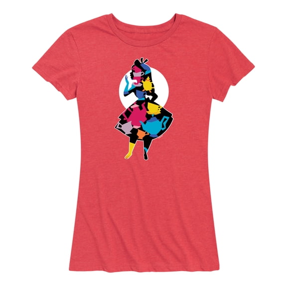 Alice In Wonderland - Teacup Silhouette - Women's Short Sleeve Graphic T-Shirt
