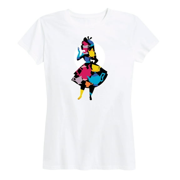 Alice In Wonderland - Teacup Silhouette - Women's Short Sleeve Graphic T-Shirt