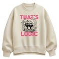 thumbnail image 1 of Alice In Wonderland - That's Logic - Women's Oversized Fleece Crew Sweatshirt, 1 of 3
