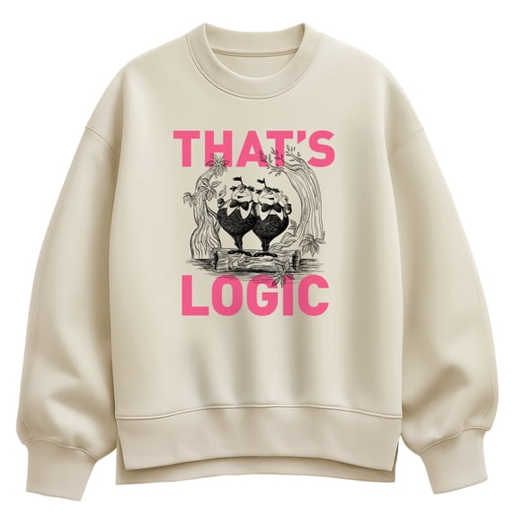 Alice In Wonderland - That's Logic - Women's Oversized Fleece Crew Sweatshirt