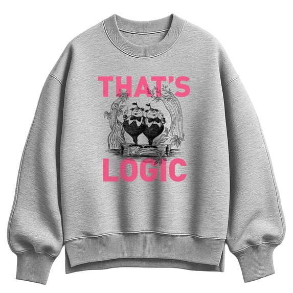 Alice In Wonderland - That's Logic - Women's Oversized Fleece Crew Sweatshirt