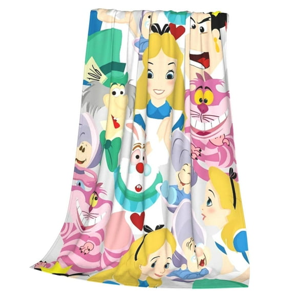 Alice In Wonderland Throw Blanket, Lightweight, Soft & Easy to Fold, Perfect for Home and On-the-Go 50x40
