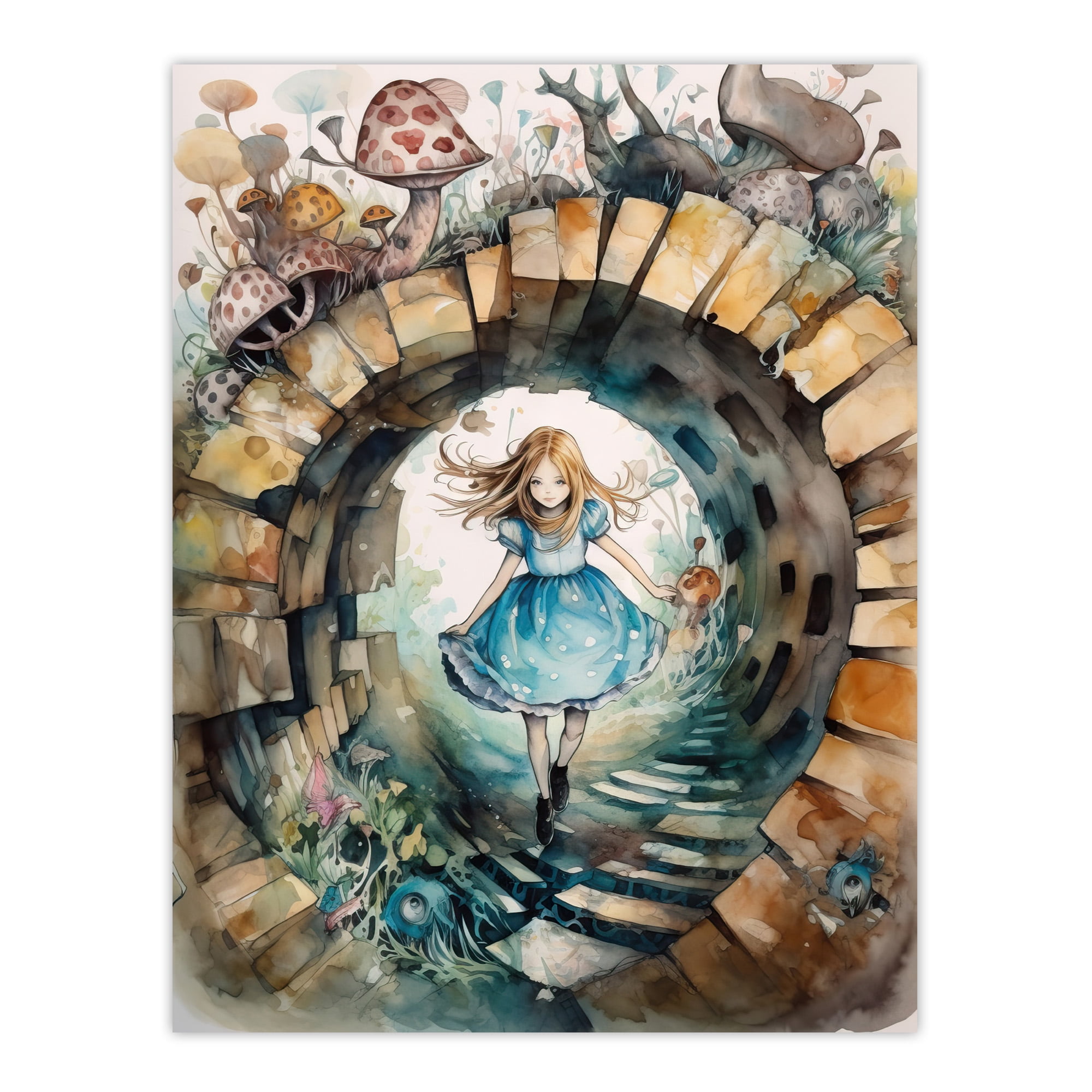 Alice In Wonderland Watercolour Through The Looking Glass Whimsical ...