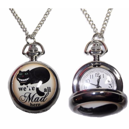 Alice In Wonderland We're All Mad Here Pocket Watch