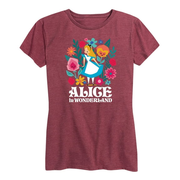 Alice In Wonderland - Wonderland Flowers - Women's Short Sleeve Graphic T-Shirt