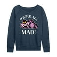thumbnail image 1 of Alice In Wonderland - You're All Mad - Women's Lightweight French Terry Long Sleeve Shirt, 1 of 5