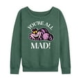 thumbnail image 1 of Alice In Wonderland - You're All Mad - Women's Lightweight French Terry Long Sleeve Shirt, 1 of 5