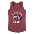thumbnail image 1 of Alice In Wonderland - You're All Mad - Women's Racerback Tank Top, 1 of 5