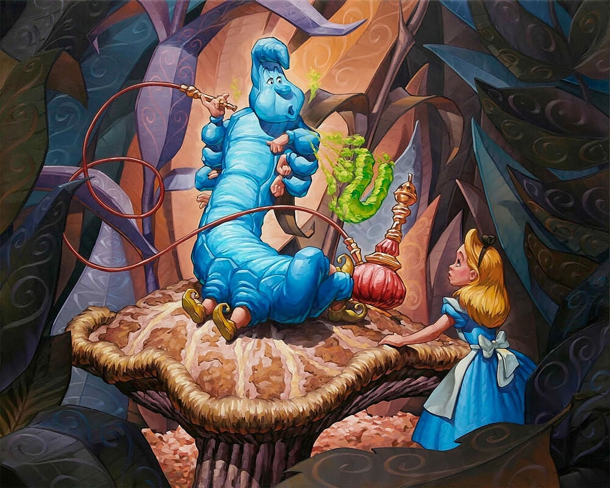 Alice In Wonderland and Absolem the Caterpillar - CANVAS OR PRINT WALL ...